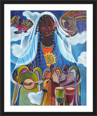 Wall Frame Black - Mary, Queen of the Angels by M. McGrath