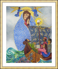 Wall Frame Gold - Mary, Queen of the Apostles by M. McGrath