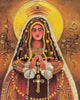 Acrylic Print - Mary, Queen of the Rosary by Br. Mickey McGrath, OSFS - Trinity Stores