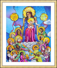 Wall Frame Gold - Mary, Queen of the Saints by M. McGrath