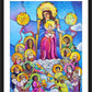 Wall Frame Black, Matted - Mary, Queen of the Saints by M. McGrath