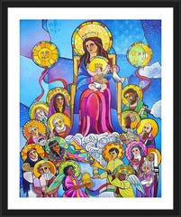 Wall Frame Black - Mary, Queen of the Saints by M. McGrath