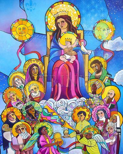 Canvas Print - Mary, Queen of the Saints by Br. Mickey McGrath, OSFS - Trinity Stores