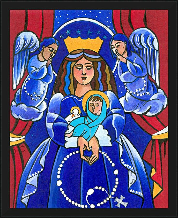 Wall Frame Black - Mary, Queen of Heaven by Br. Mickey McGrath, OSFS - Trinity Stores