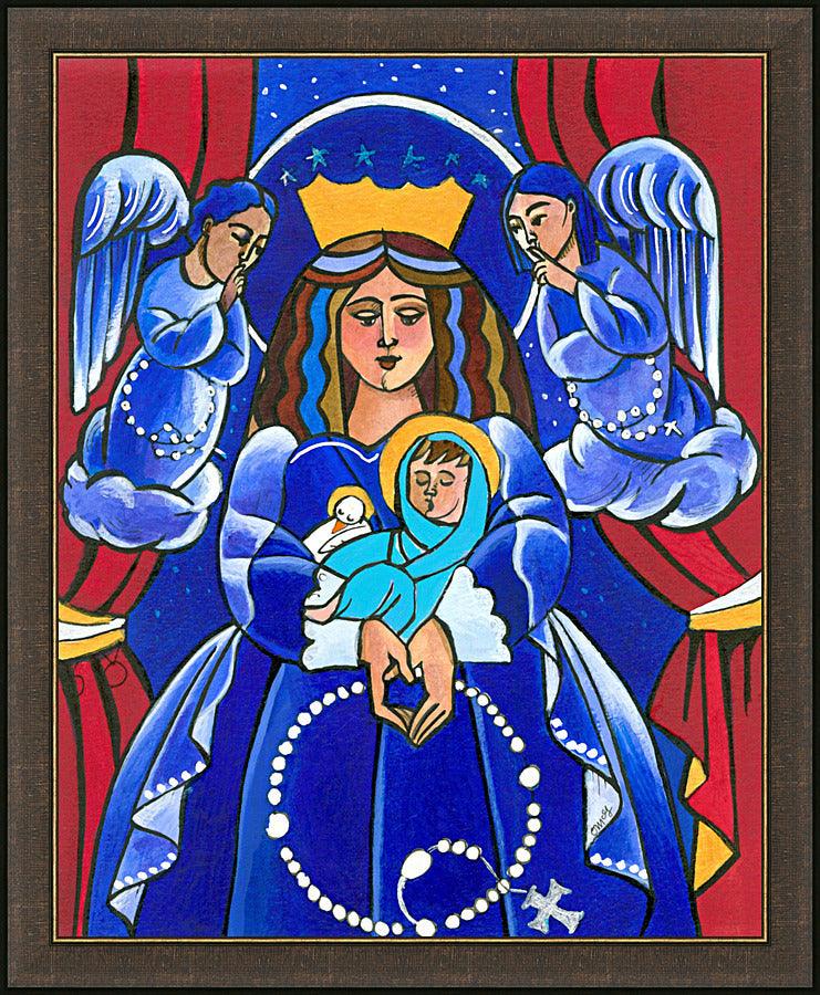 Wall Frame Espresso - Mary, Queen of Heaven by M. McGrath