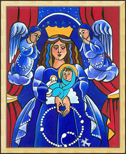 Wall Frame Gold - Mary, Queen of Heaven by M. McGrath