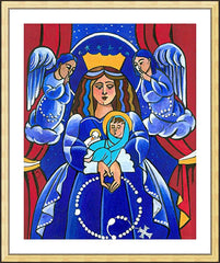 Wall Frame Gold - Mary, Queen of Heaven by M. McGrath
