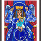 Wall Frame Espresso, Matted - Mary, Queen of Heaven by Br. Mickey McGrath, OSFS - Trinity Stores