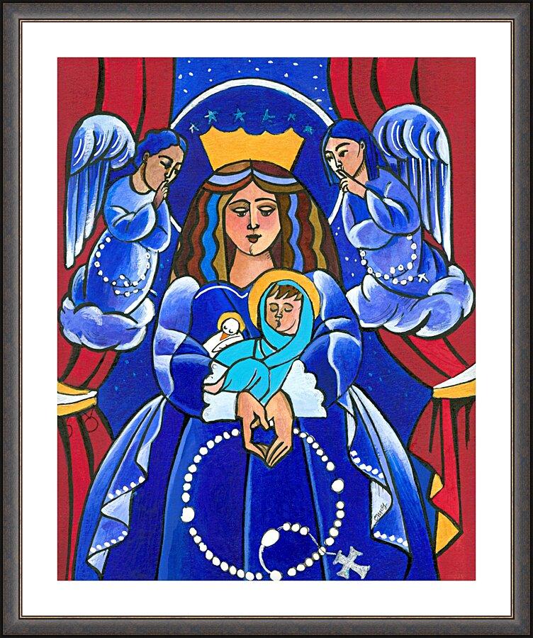 Wall Frame Espresso, Matted - Mary, Queen of Heaven by M. McGrath