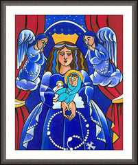 Wall Frame Espresso - Mary, Queen of Heaven by M. McGrath