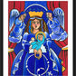 Wall Frame Black, Matted - Mary, Queen of Heaven by Br. Mickey McGrath, OSFS - Trinity Stores