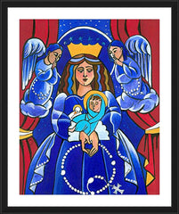 Wall Frame Black - Mary, Queen of Heaven by M. McGrath