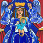 Wall Frame Espresso, Matted - Mary, Queen of Heaven by Br. Mickey McGrath, OSFS - Trinity Stores