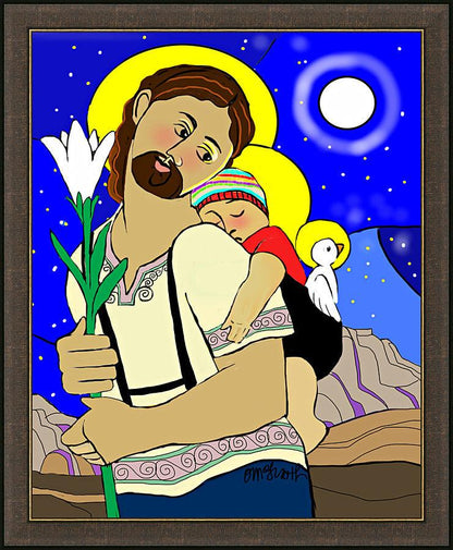 Wall Frame Espresso - Resting on the Flight to Egypt by M. McGrath