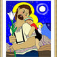Wall Frame Gold, Matted - Resting on the Flight to Egypt by Br. Mickey McGrath, OSFS - Trinity Stores