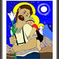 Wall Frame Espresso, Matted - Resting on the Flight to Egypt by M. McGrath