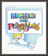 Wall Frame Espresso - Rights and Responsibilities by M. McGrath