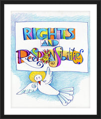 Wall Frame Black - Rights and Responsibilities by M. McGrath