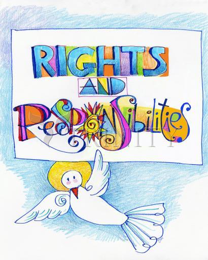 Metal Print - Rights and Responsibilities by Br. Mickey McGrath, OSFS - Trinity Stores