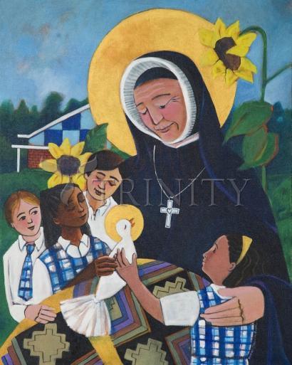 Wall Frame Gold, Matted - St. Rose Duchesne by Br. Mickey McGrath, OSFS - Trinity Stores
