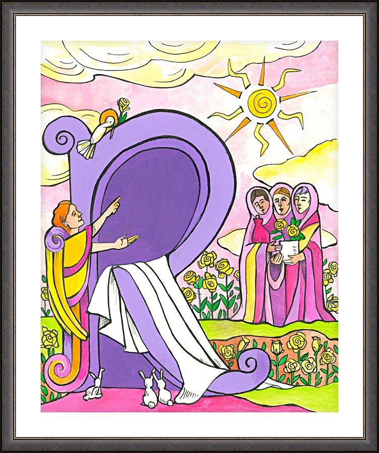 Wall Frame Espresso, Matted - Resurrection by Br. Mickey McGrath, OSFS - Trinity Stores