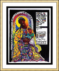 Wall Frame Gold - Salamu Maria 'Hail Mary' in Swahili by M. McGrath