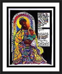 Wall Frame Black - Salamu Maria 'Hail Mary' in Swahili by M. McGrath