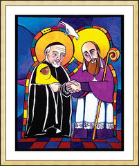 Wall Frame Gold - Sts. Francis de Sales and Vincent de Paul by M. McGrath