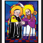 Wall Frame Black, Matted - Sts. Francis de Sales and Vincent de Paul by Br. Mickey McGrath, OSFS - Trinity Stores