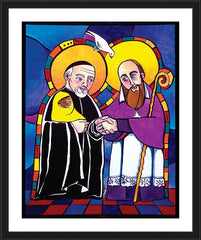 Wall Frame Black - Sts. Francis de Sales and Vincent de Paul by M. McGrath