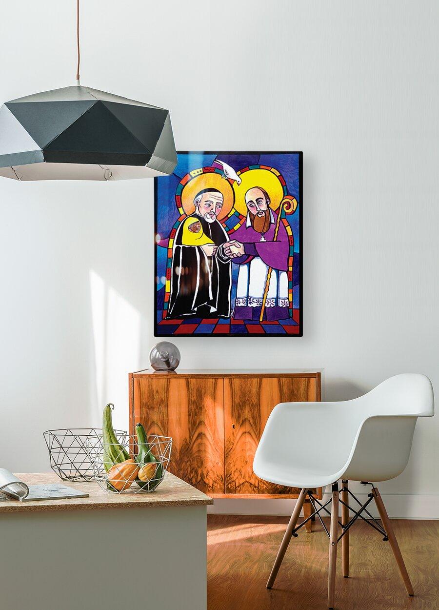 Acrylic Print - Sts. Francis de Sales and Vincent de Paul by Br. Mickey McGrath, OSFS - Trinity Stores