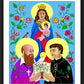 Wall Frame Black, Matted - Sts. Francis de Sales and John Bosco by Br. Mickey McGrath, OSFS - Trinity Stores