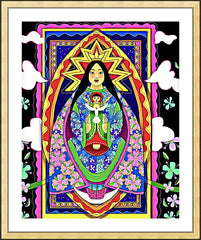 Wall Frame Gold - Mary, Seat of Eastern Wisdom by M. McGrath