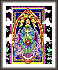 Wall Frame Espresso - Mary, Seat of Eastern Wisdom by M. McGrath
