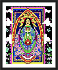 Wall Frame Black - Mary, Seat of Eastern Wisdom by M. McGrath