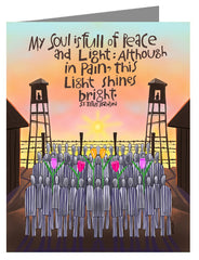 Custom Text Note Card - My Soul is Full of Peace by M. McGrath