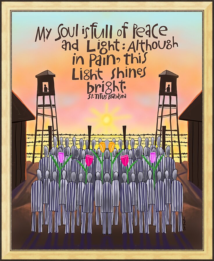 Wall Frame Gold - My Soul is Full of Peace by M. McGrath