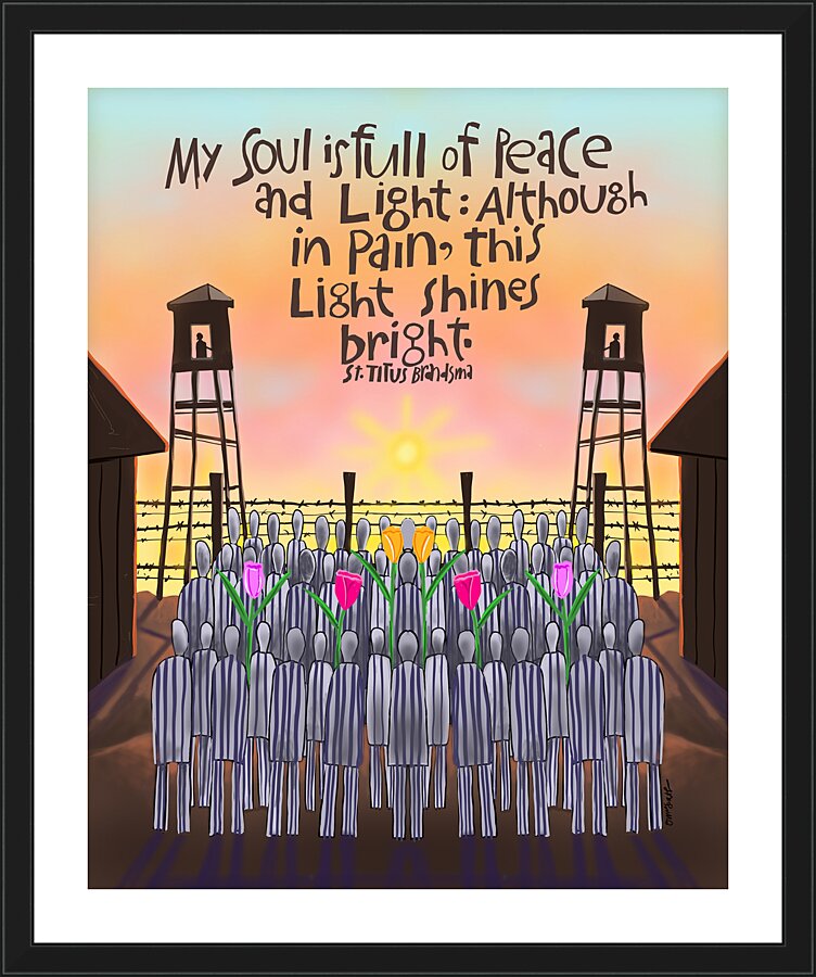 Wall Frame Black, Matted - My Soul is Full of Peace by M. McGrath