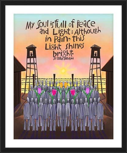 Wall Frame Black, Matted - My Soul is Full of Peace by M. McGrath
