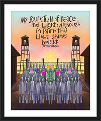 Wall Frame Black - My Soul is Full of Peace by M. McGrath