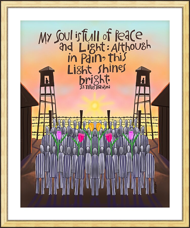 Wall Frame Gold, Matted - My Soul is Full of Peace by M. McGrath