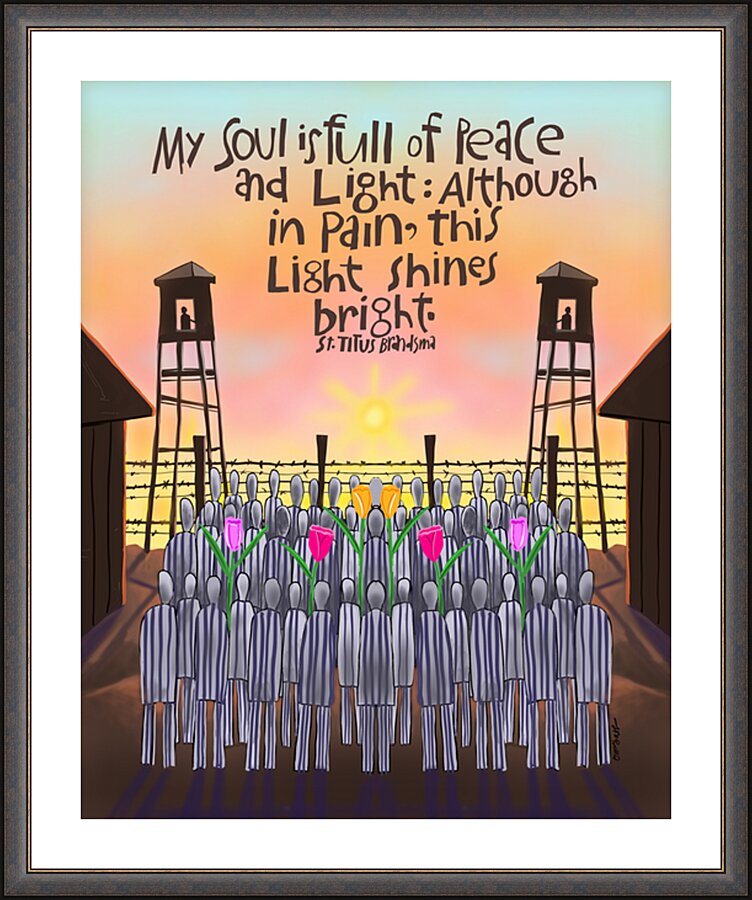 Wall Frame Espresso, Matted - My Soul is Full of Peace by M. McGrath
