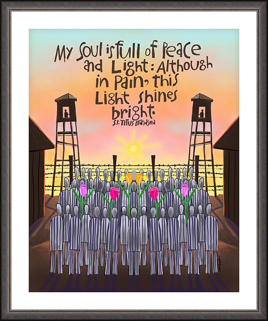 Wall Frame Espresso, Matted - My Soul is Full of Peace by M. McGrath