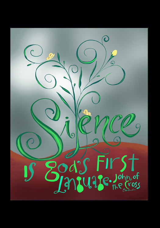 Silence is God's First Language - Holy Card