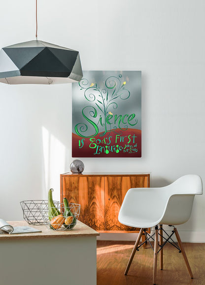 Silence is God's First Language - Metal Print