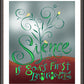 Wall Frame Espresso, Matted - Silence is God's First Language by M. McGrath