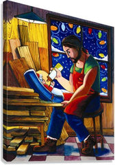 Canvas Print - St. Joseph and Son's Christmas by M. McGrath