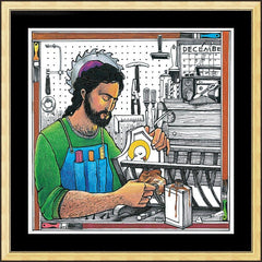 Wall Frame Gold - St. Joseph's Workshop by M. McGrath