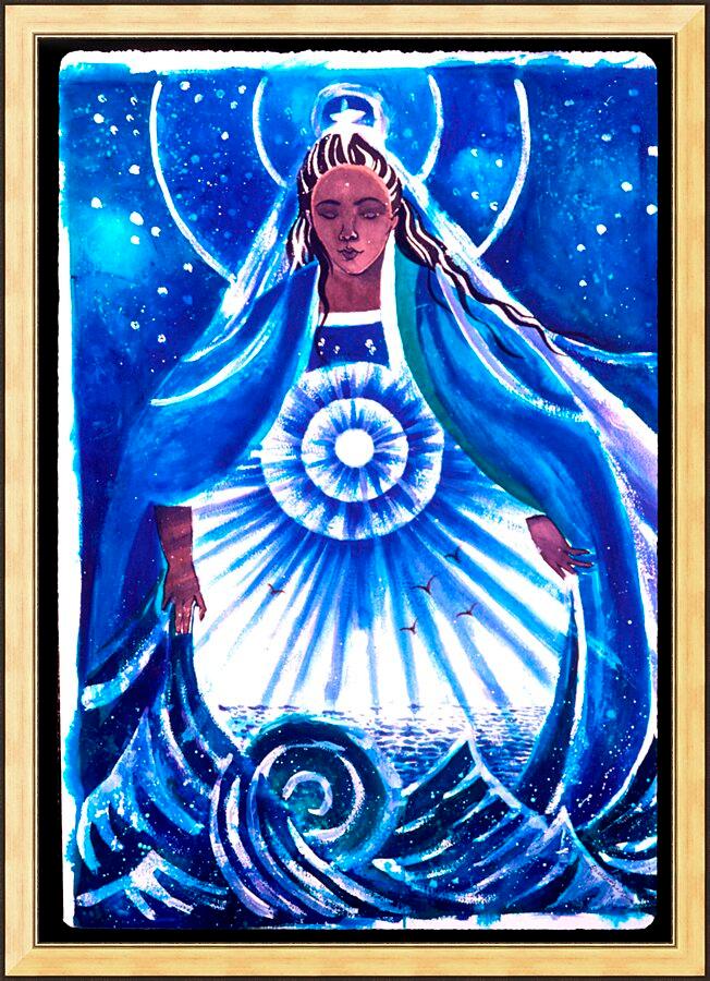 Wall Frame Gold - Mary, Star of the Sea by M. McGrath