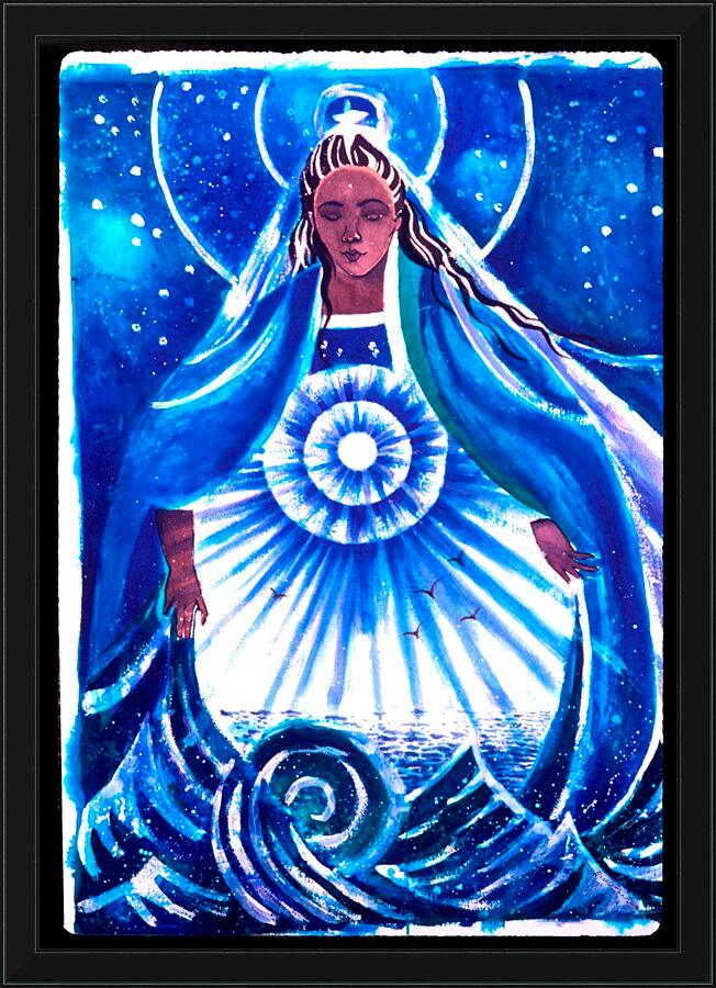 Wall Frame Black - Mary, Star of the Sea by M. McGrath